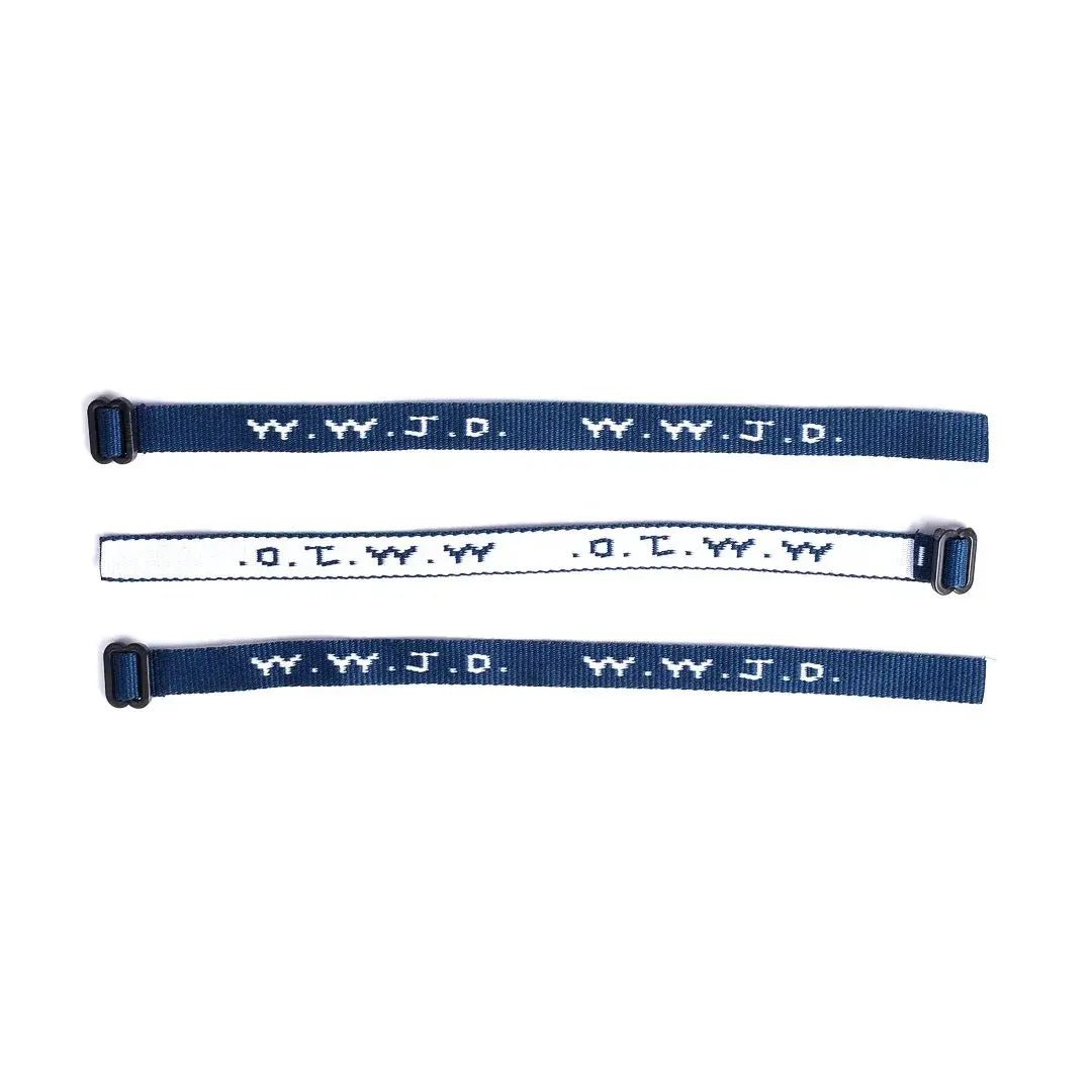 Bracelet Woven WWJD Delta Blue - Natalia Naomi Brand