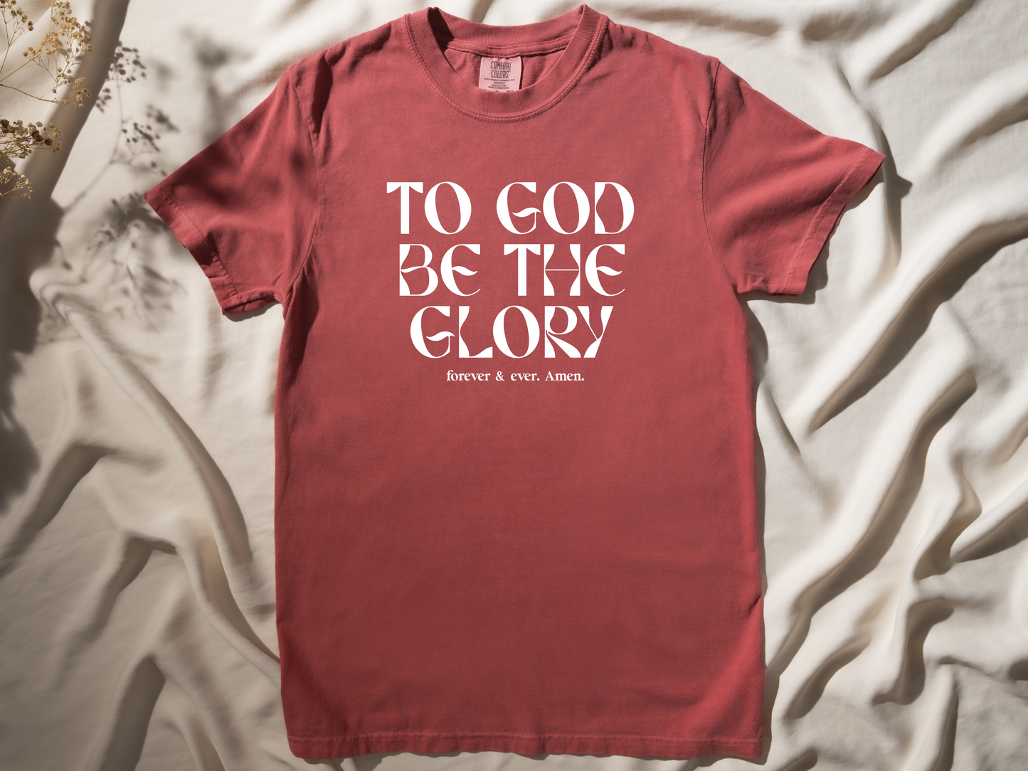 To God be the glory T-shirt- Crimson/Hemp