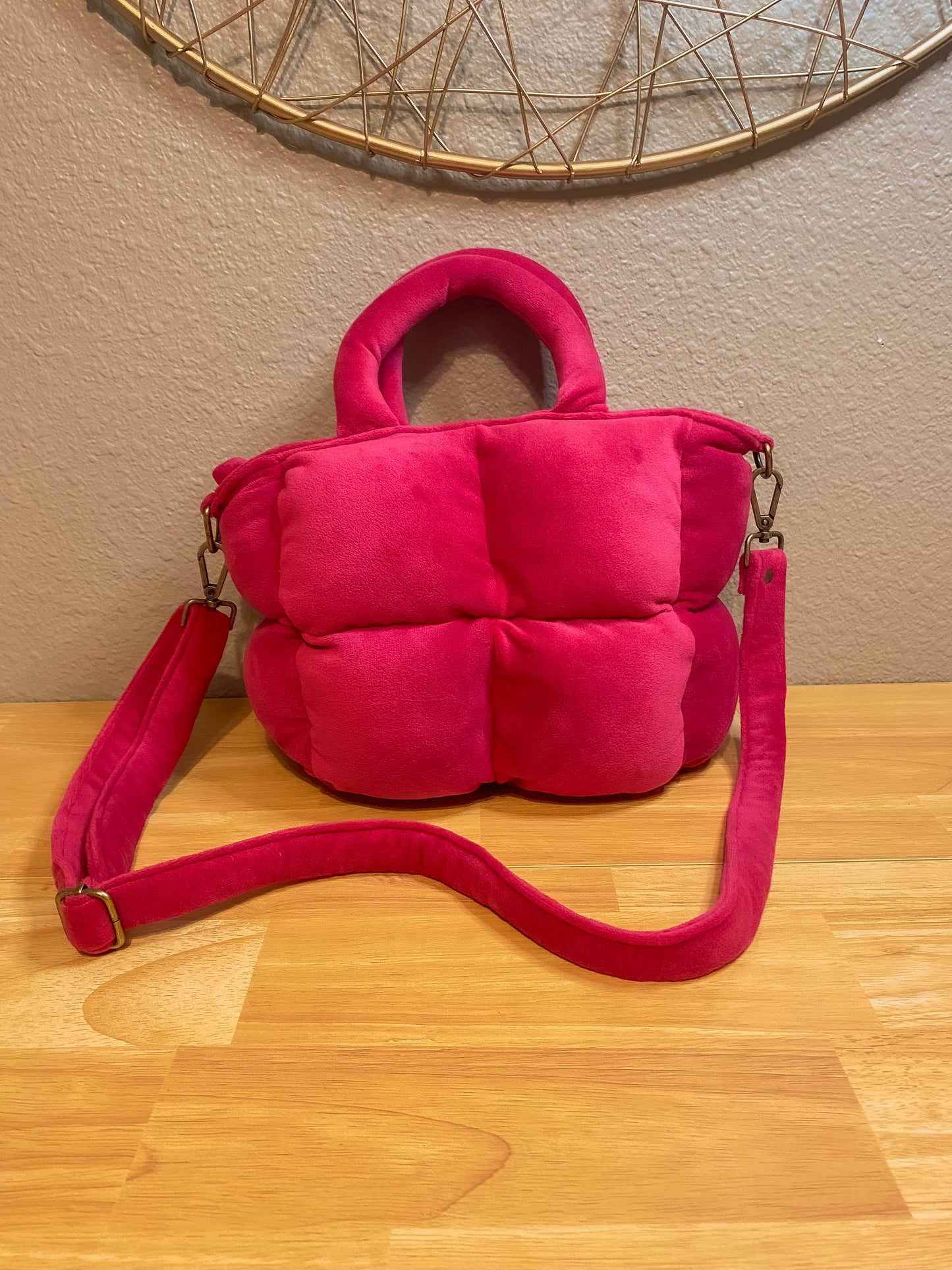 Hot Pink Puffer Bag