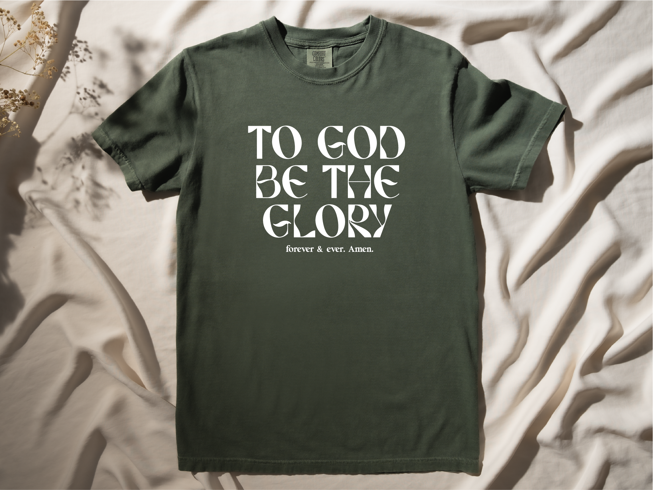 To God be the glory T-shirt- Crimson/Hemp
