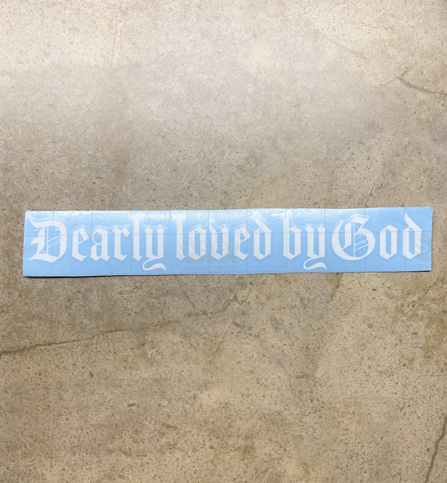 Dearly Loved by God Mirror Sticker