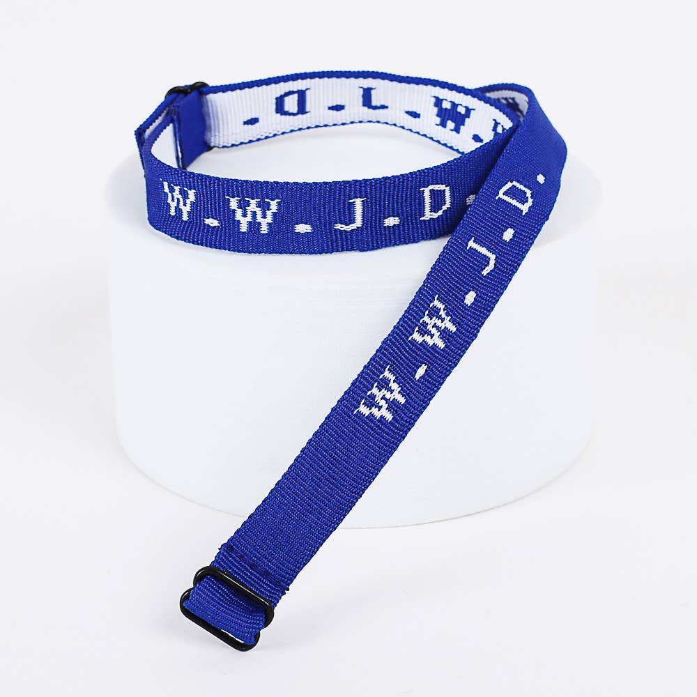 WWJD Royal Blue Bracelet