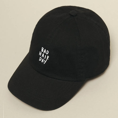 Bad Hair Day Embroidered Cotton Baseball Cap - Natalia Naomi Brand