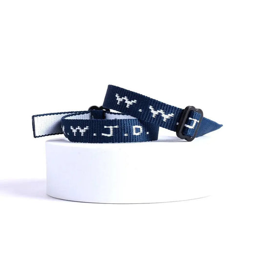 Bracelet Woven WWJD Delta Blue - Natalia Naomi Brand