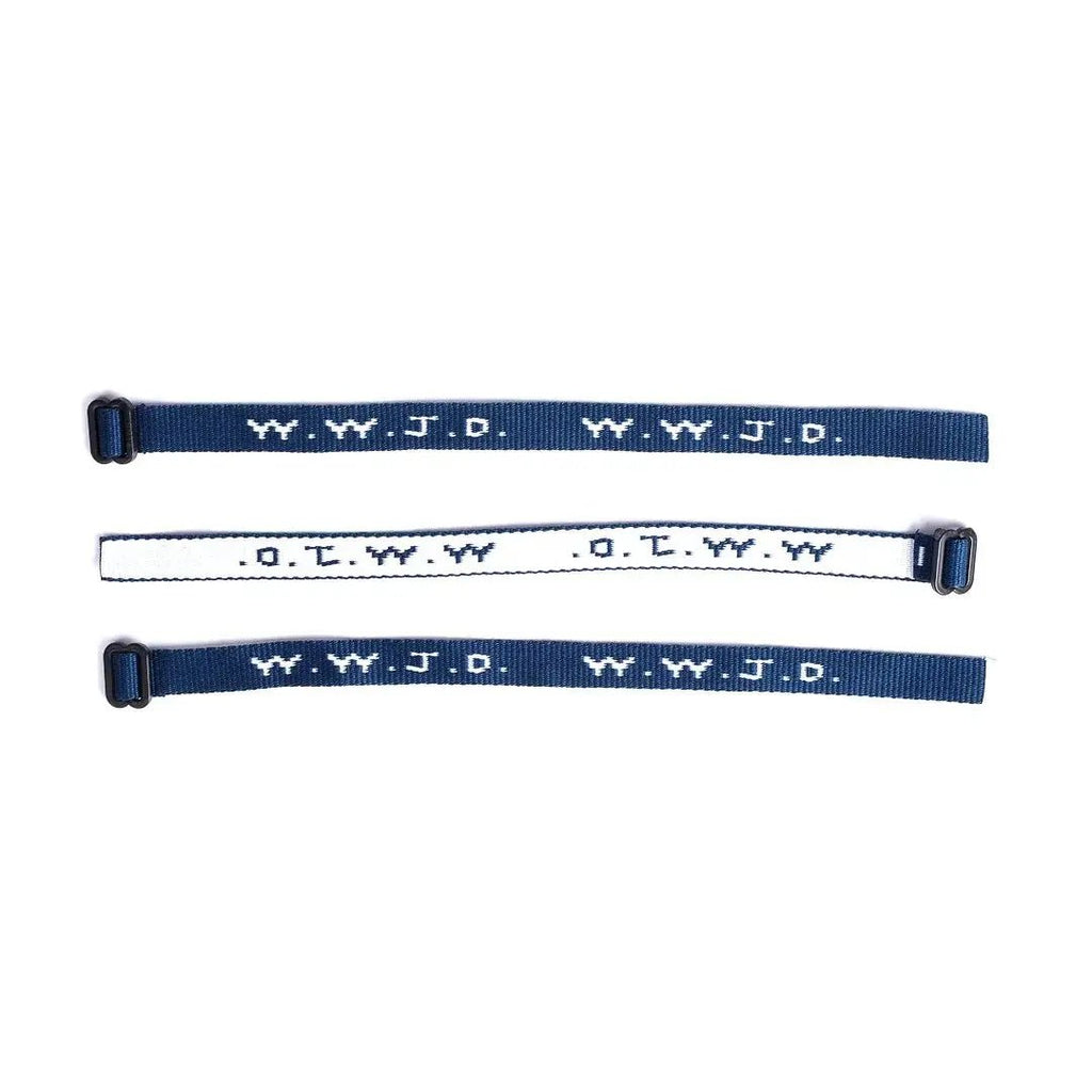 Bracelet Woven WWJD Delta Blue - Natalia Naomi Brand