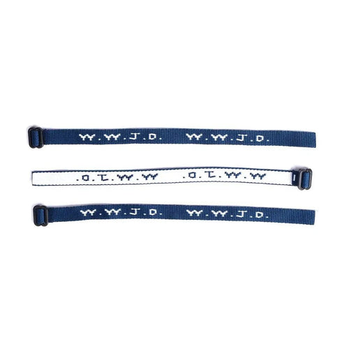 Bracelet Woven WWJD Delta Blue - Natalia Naomi Brand