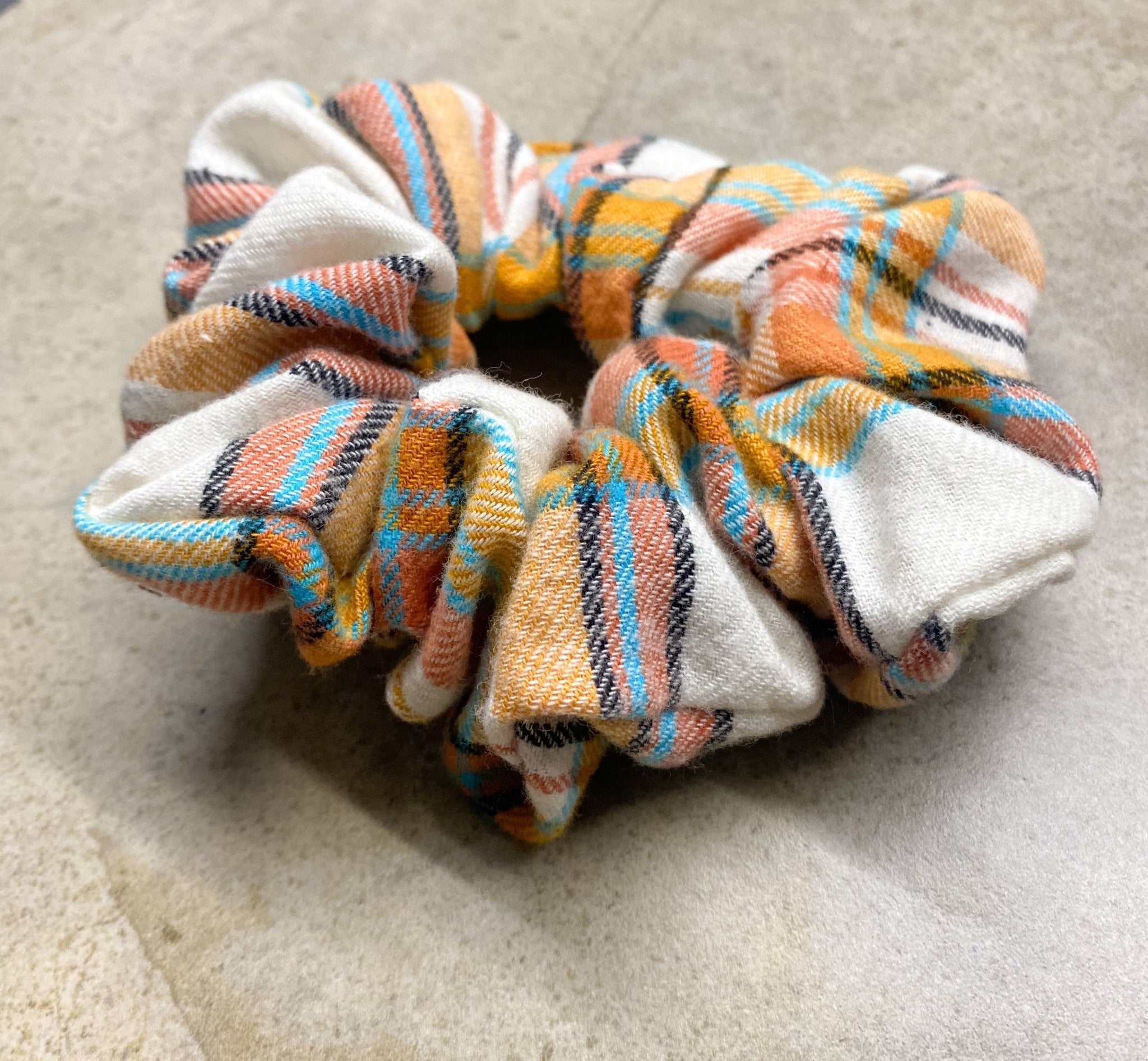 Fall Flannel Large Scrunchie - Natalia Naomi Brand