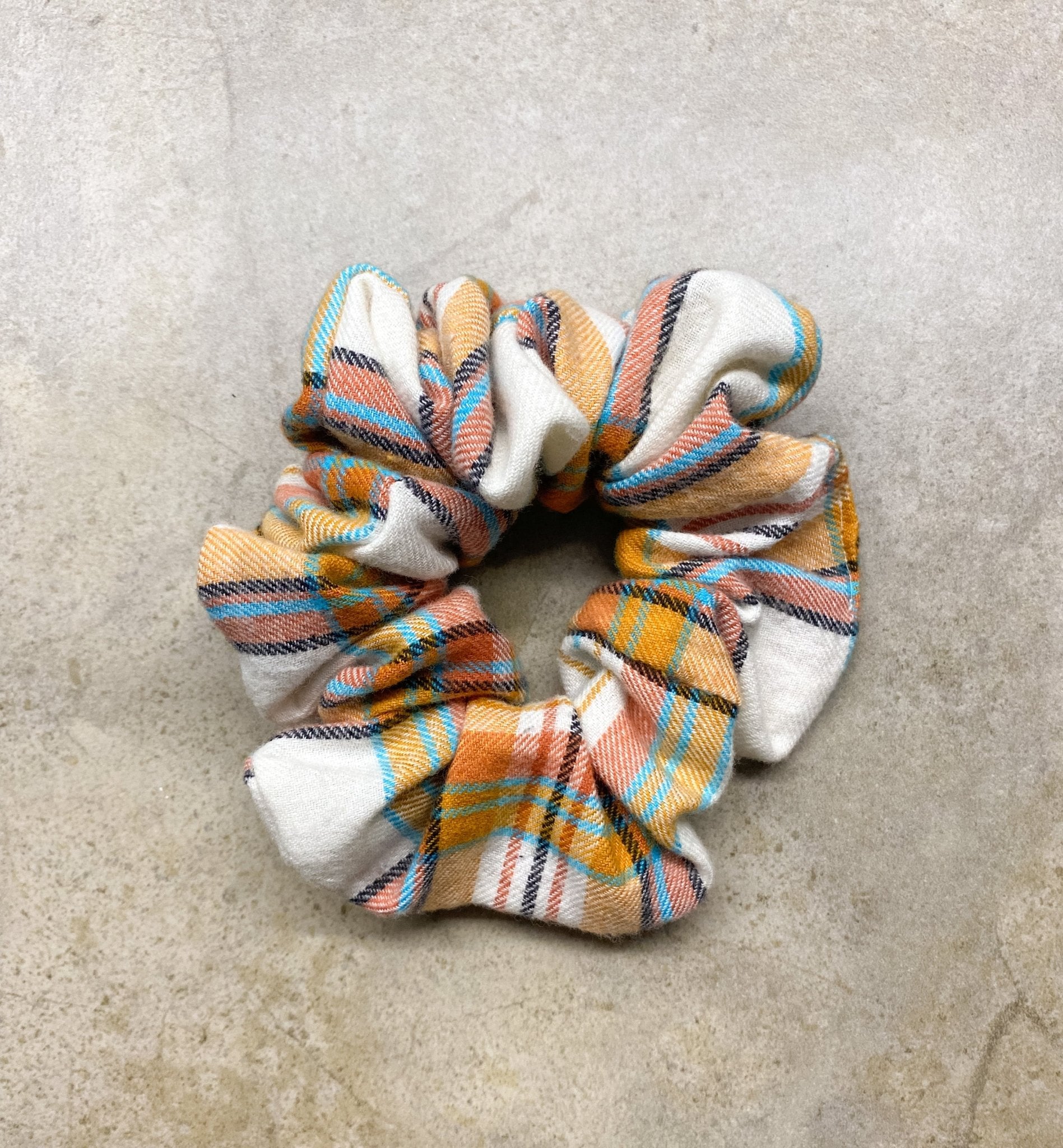Fall Flannel Large Scrunchie - Natalia Naomi Brand