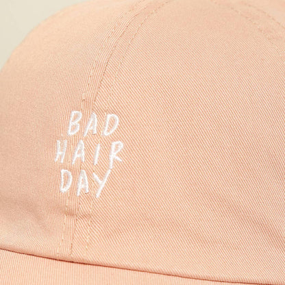 Fashion City - Bad Hair Day Embroidered Cotton Baseball Cap: One Size / LIGHT BLUE - Natalia Naomi Brand
