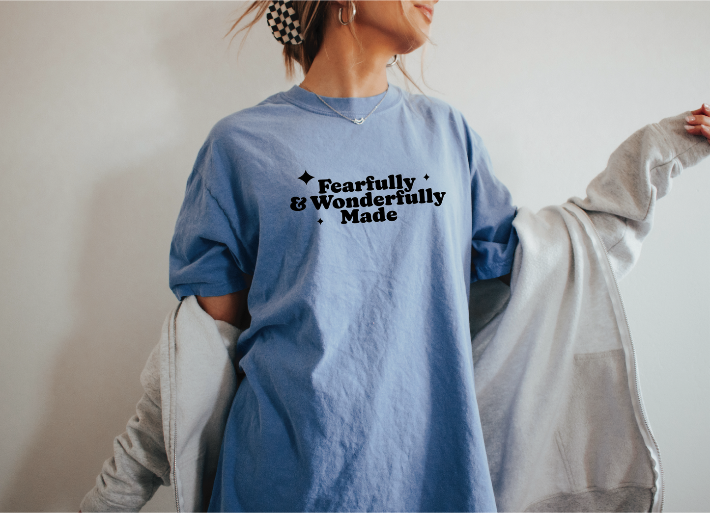 Fearfully Wonderfully Made T-shirt - Periwinkle