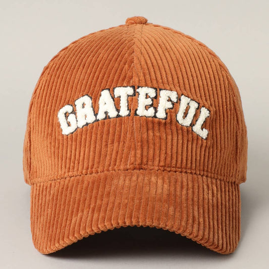 Grateful Corduroy Cap - Brown - Natalia Naomi Brand