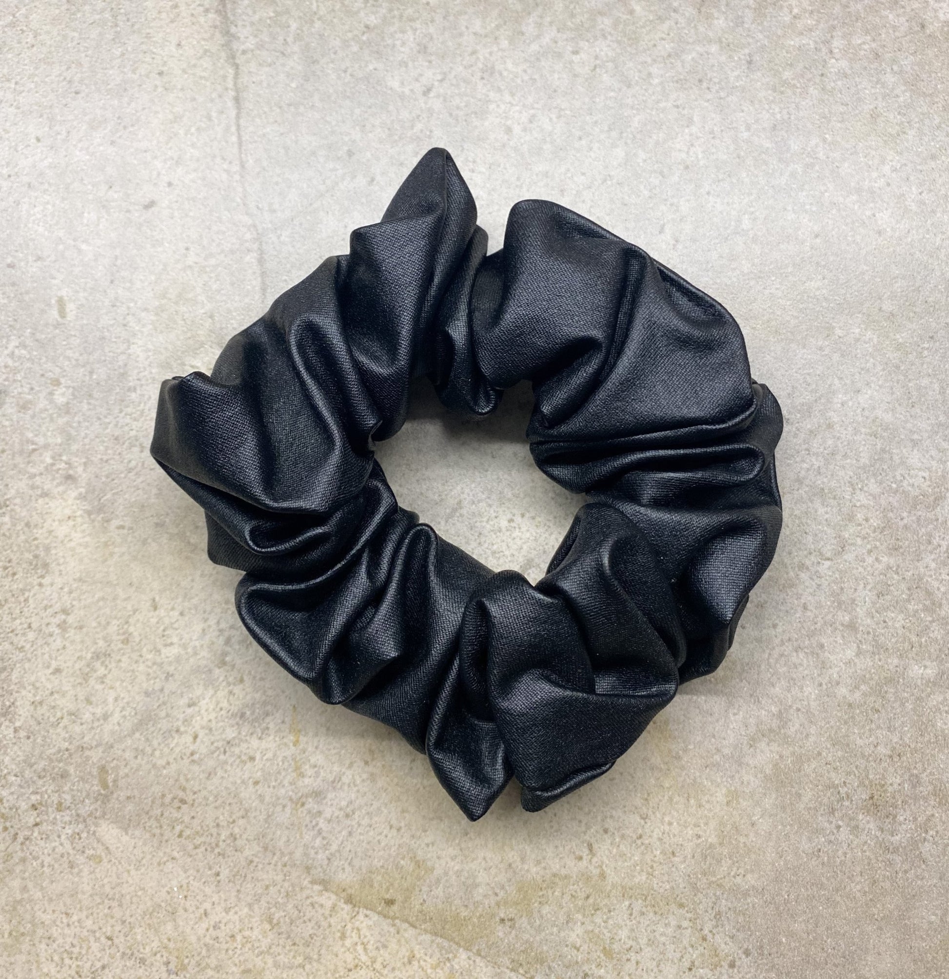 Leather Denim Large Scrunchie - Natalia Naomi Brand