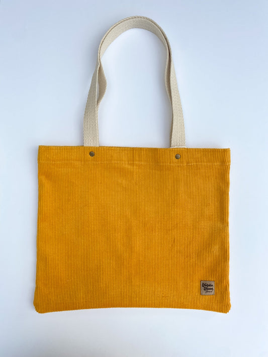 Mustard Corduroy Tote Bag - Natalia Naomi Brand