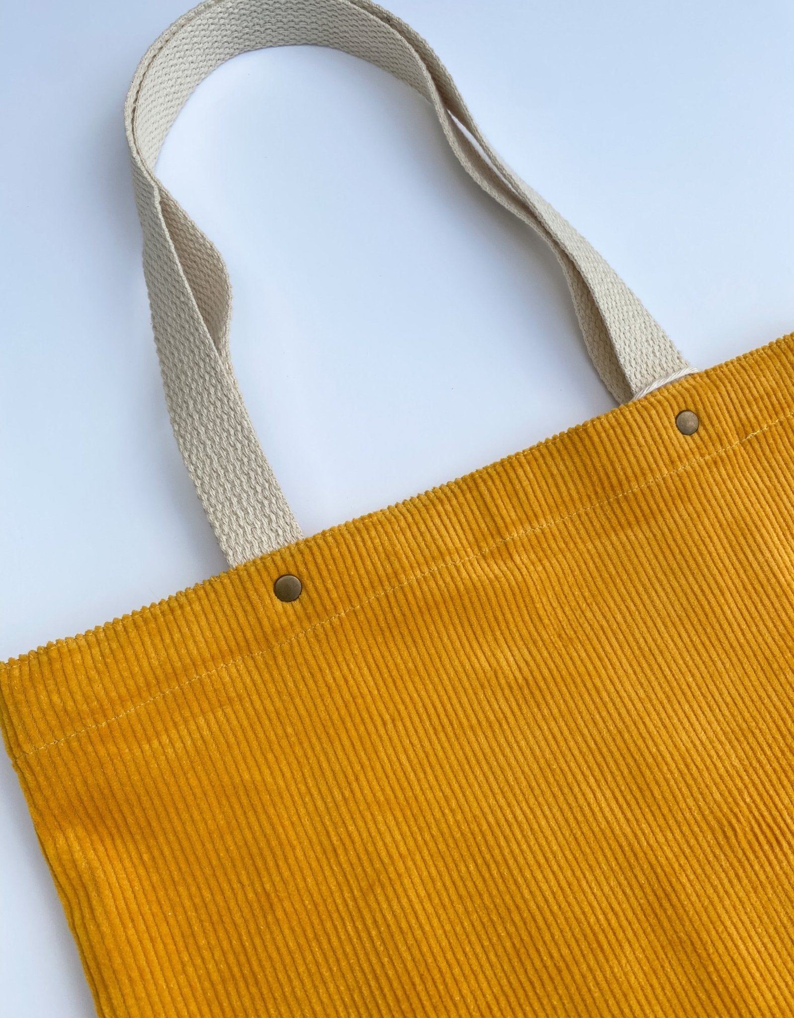 Mustard Corduroy Tote Bag - Natalia Naomi Brand