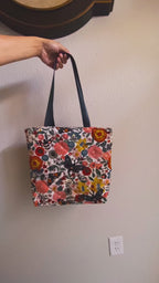 Quilted Corduroy Puffer Tote Bag