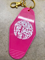 Remember the deeds of Lord motel keychain - Natalia Naomi Brand