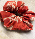 Rust Floral Large Scrunchie - Natalia Naomi Brand