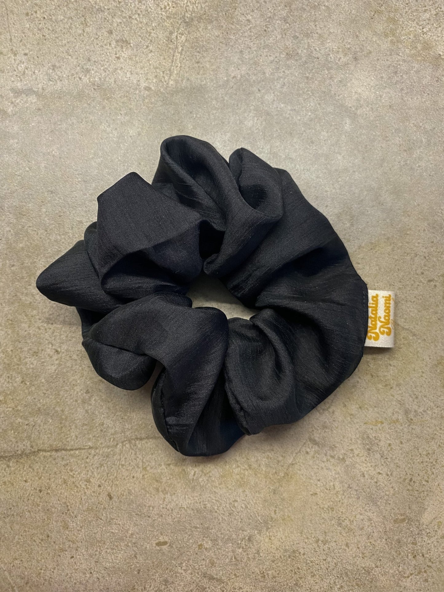 Silk Scrunchie- Black - Natalia Naomi Brand