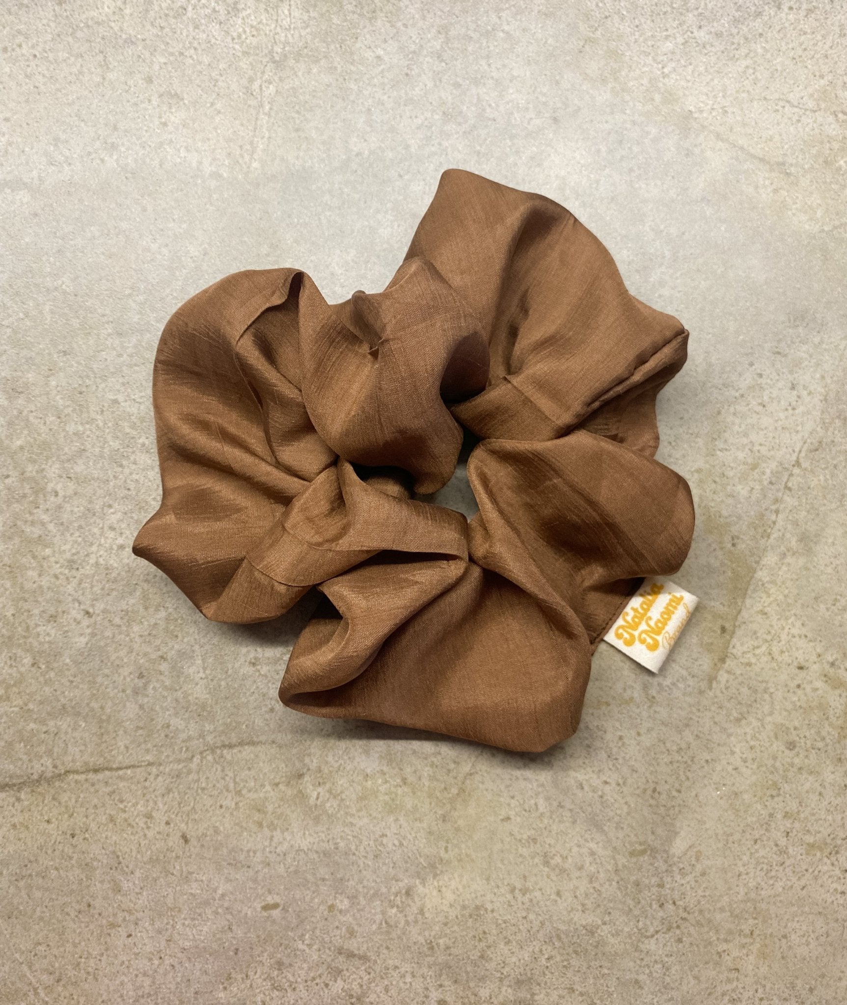 Silk Scrunchie- Coffee - Natalia Naomi Brand