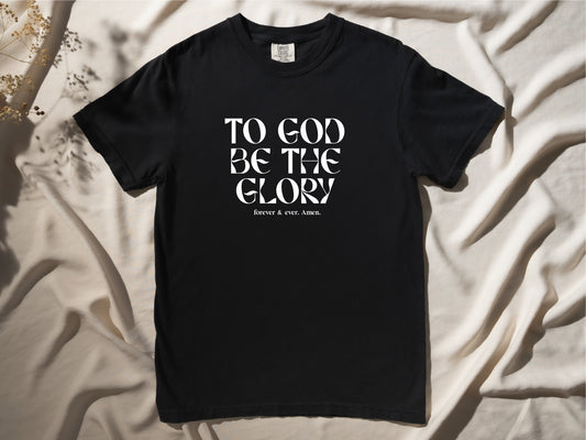 To God be the glory T-shirt - Black - Natalia Naomi Brand