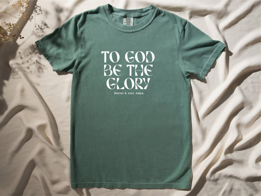 To God be the glory T-shirt - Light Green - Natalia Naomi Brand