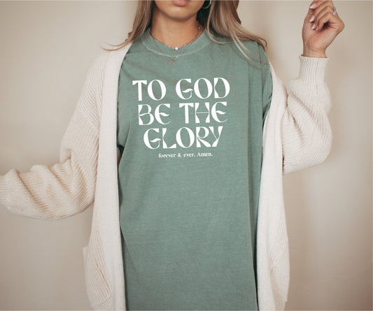 To God be the glory T-shirt - Light Green - Natalia Naomi Brand
