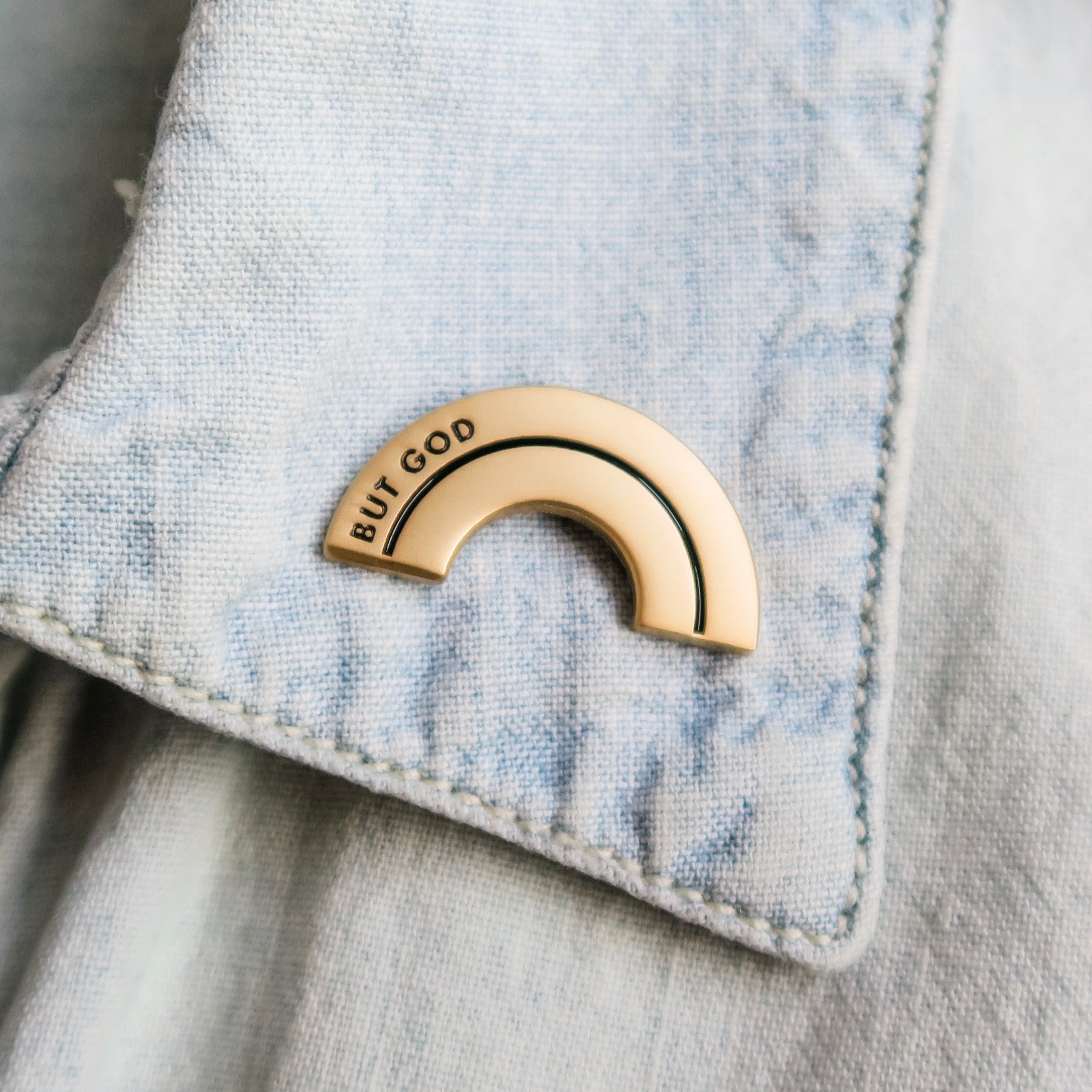 But God Rainbow Pin