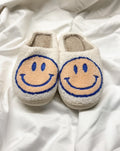 happy slippers vintage white smile